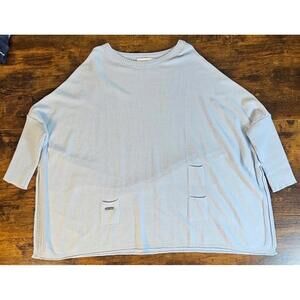Mer Sea‎ Catalina Sweater Womens Light Blue Knit Top Preppy Casual Coastal L/XL